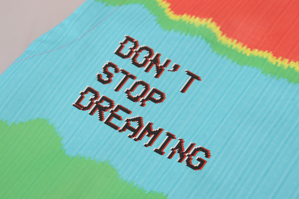 Dolce & Gabbana Multicolor TV Print Bluse Baumwoll-T-Shirt