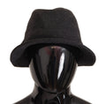 Dolce & Gabbana Gray Virgin Wool Logo Fedora Trilby Cappello Hat