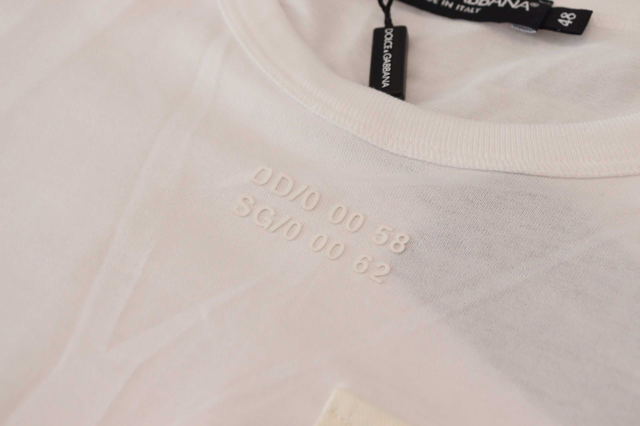 Dolce & Gabbana Weißes Klappentaschen-T-Shirt mit kurzen Ärmeln