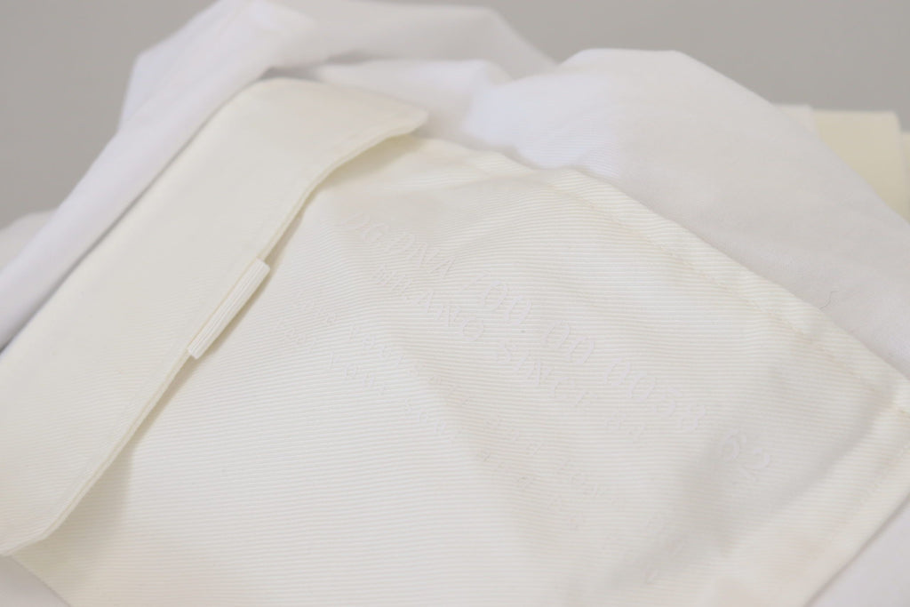 Dolce & Gabbana Weißes Klappentaschen-T-Shirt mit kurzen Ärmeln