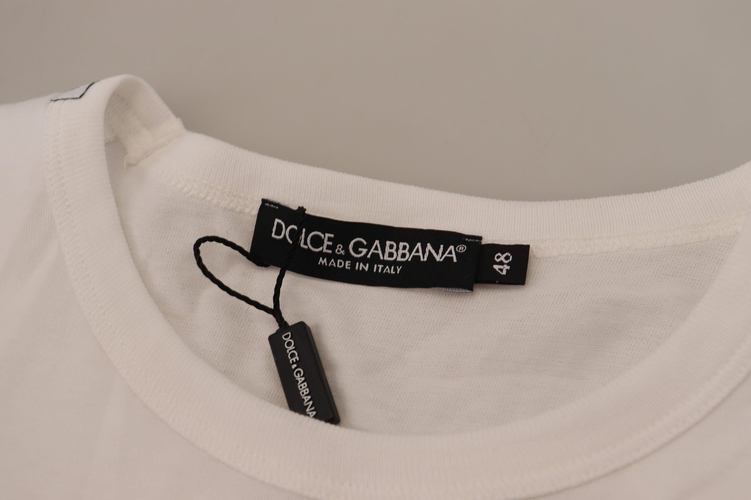 Dolce & Gabbana Weißes Klappentaschen-T-Shirt mit kurzen Ärmeln