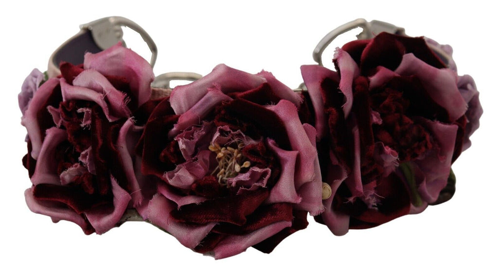Dolce & Gabbana Multicolor Blumenapplikationen Metall-Schulterriemen