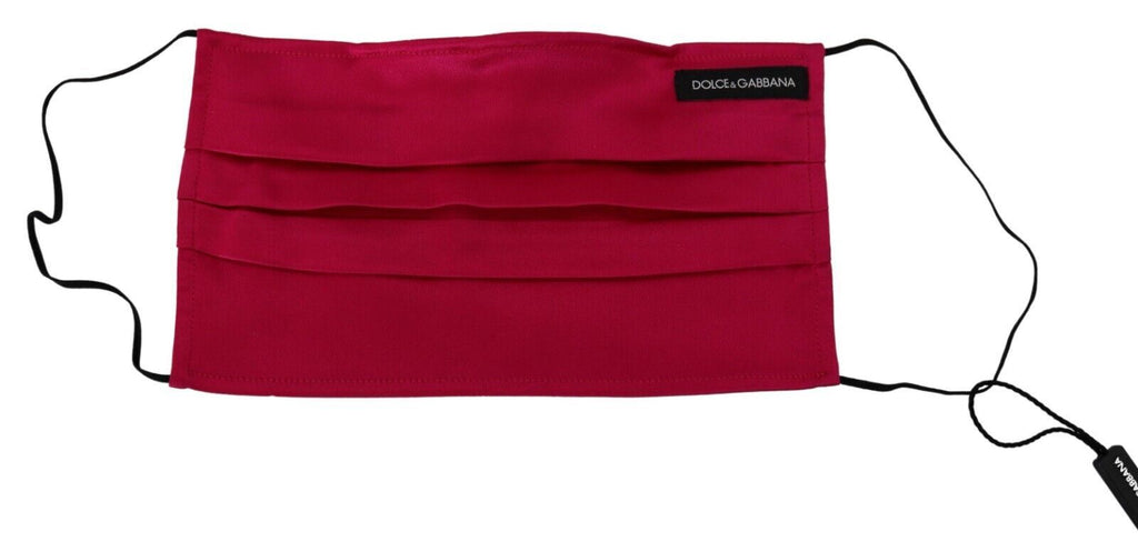 Dolce & Gabbana Rote Baumwolle plissiert elastische Ohrbügel Einheitsgröße Gesichtsmaske
