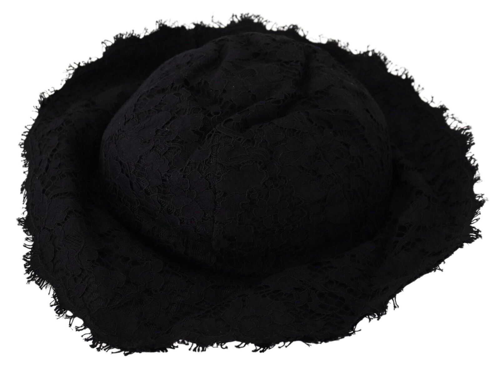 Dolce & Gabbana Schwarzer Hut mit breiter Krempe aus Baumwolle