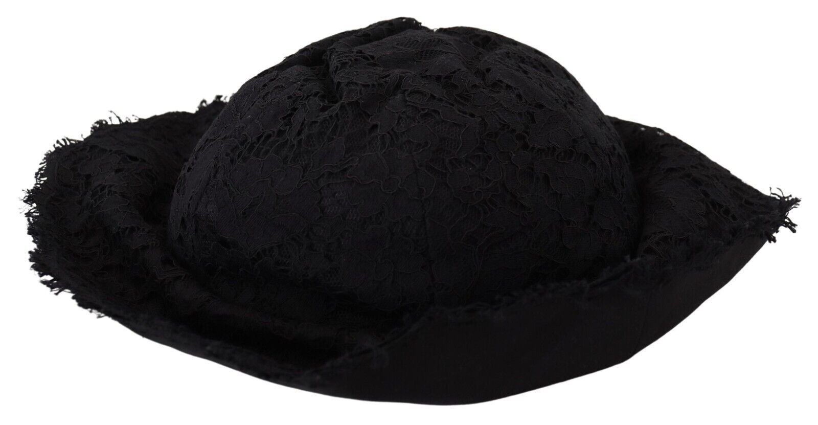 Dolce & Gabbana Schwarzer Hut mit breiter Krempe aus Baumwolle