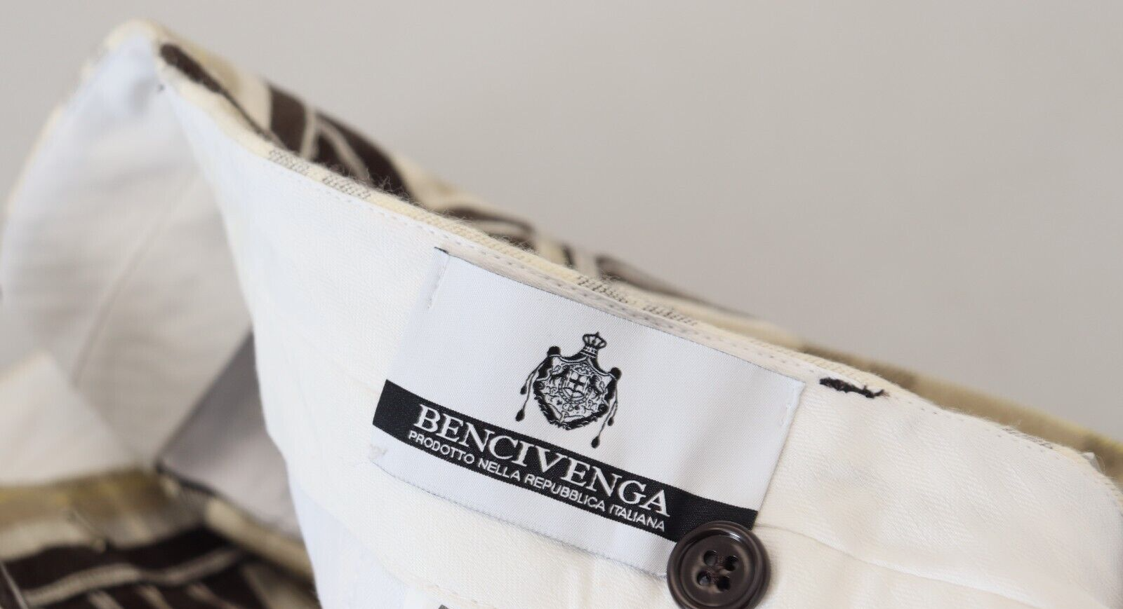 BENCIVENGA Multicolor Karierte Baumwolle Straight Fit Herren Hosen