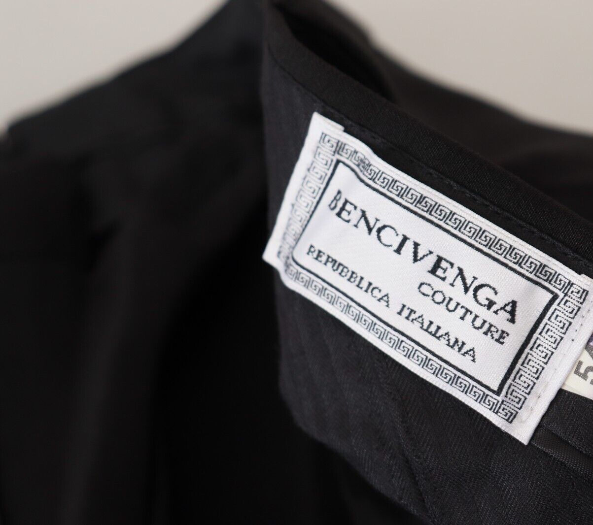 BENCIVENGA Schwarz Gerade Passform Männer Formelle Hosen Hosen