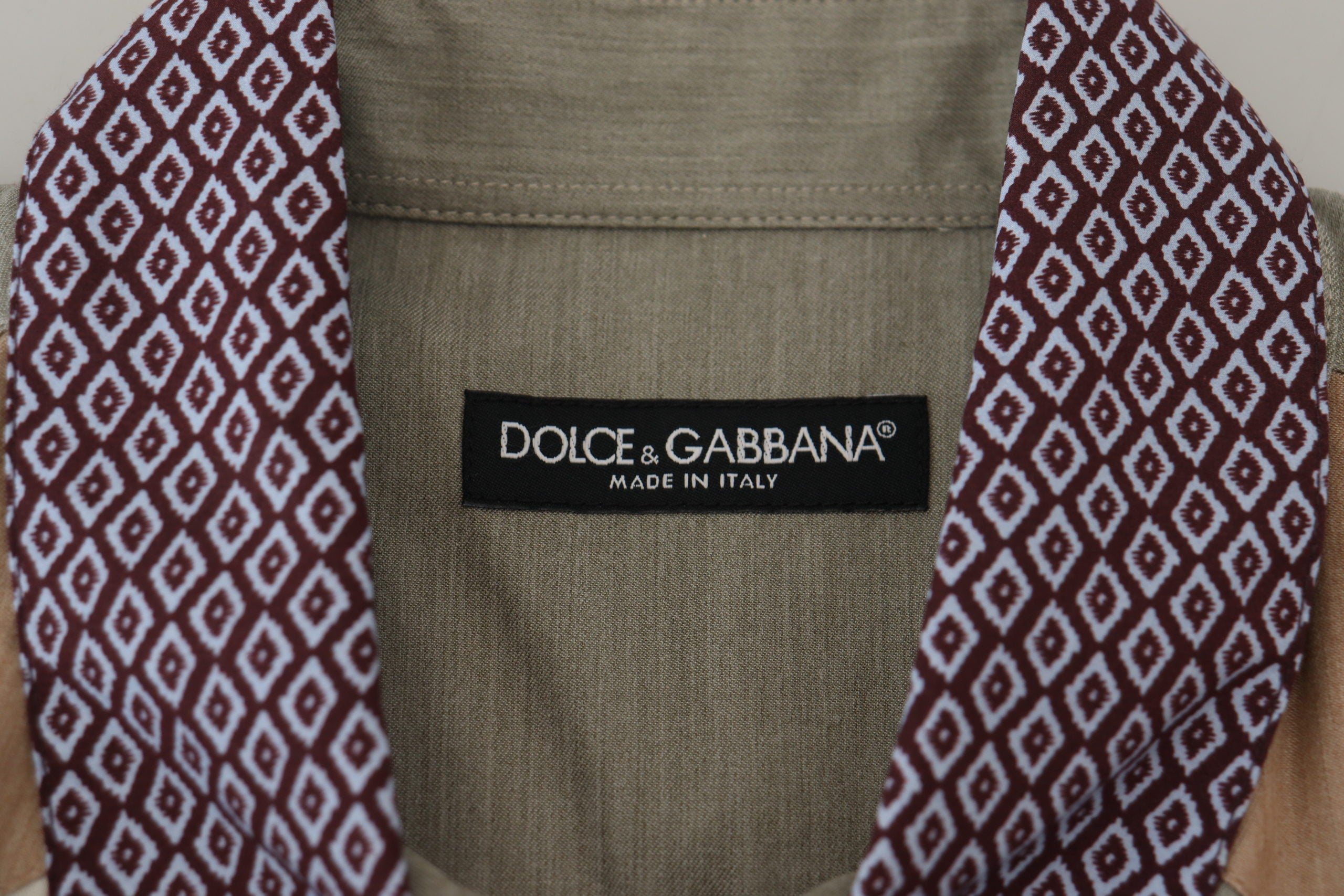 Dolce & Gabbana Schlankes Hemd aus mehrfarbigem Baumwoll-Patchwork