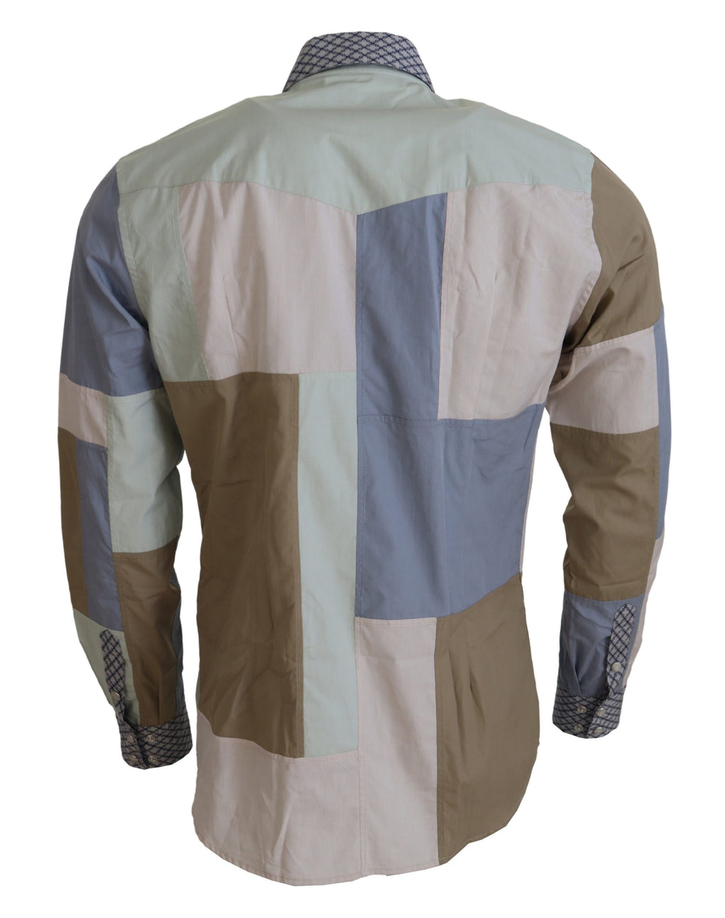 Dolce & Gabbana Schlankes Hemd aus mehrfarbigem Baumwoll-Patchwork