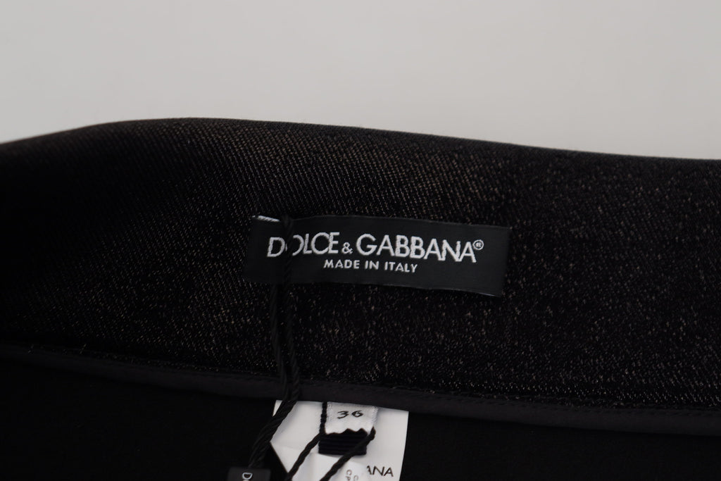Dolce & Gabbana Schwarze Skinny Denim-Jeans aus gewaschener Baumwolle