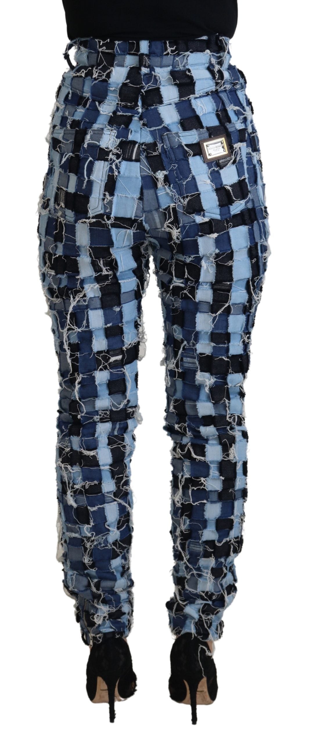 Dolce & Gabbana Multicolor Patchwork-Jeans aus Baumwolle