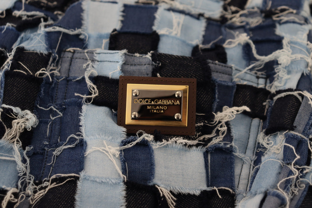 Dolce & Gabbana Multicolor Patchwork-Jeans aus Baumwolle