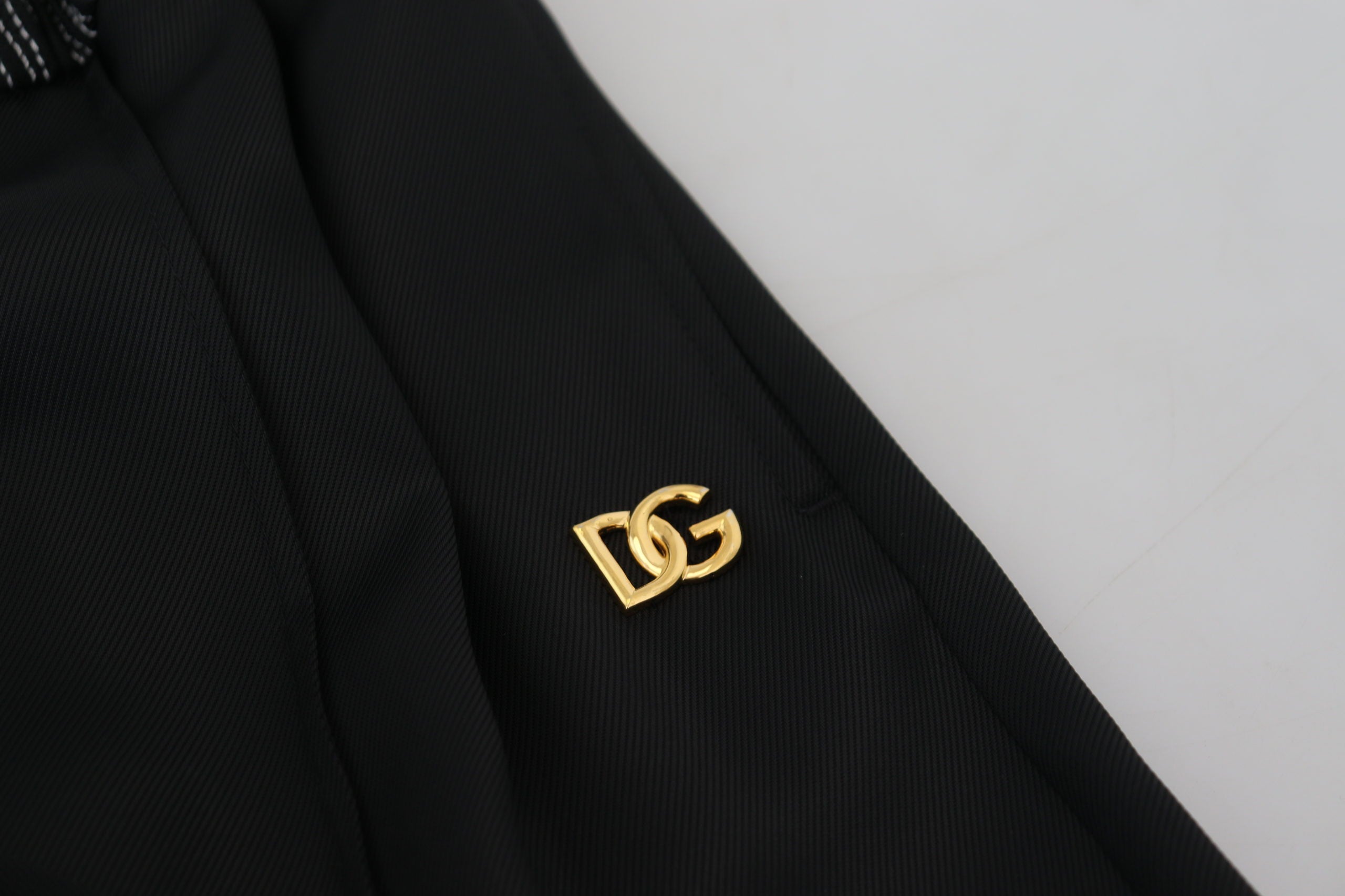 Dolce & Gabbana Schwarze Straight Fit Baumwollhosen