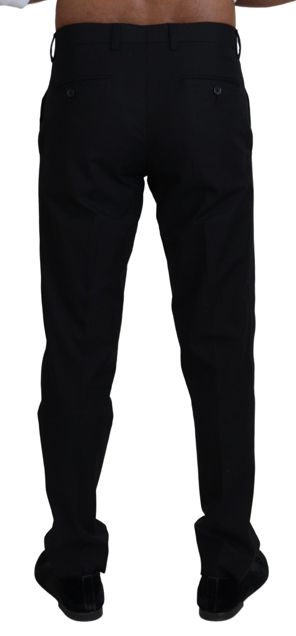 Dolce & Gabbana Schwarze formelle Chino-Hose aus Baumwolle