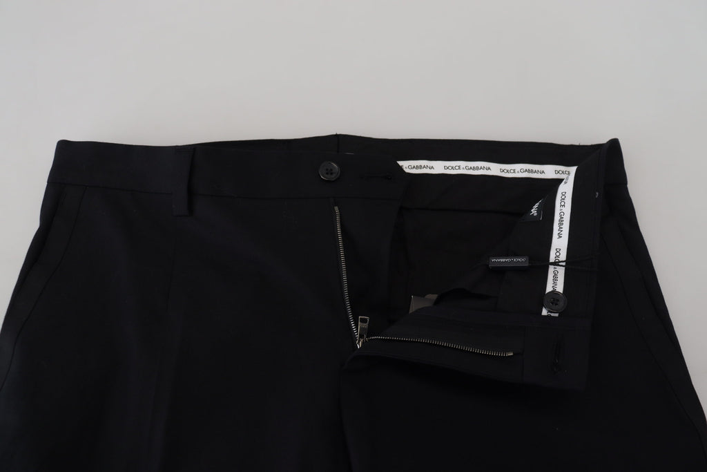 Dolce & Gabbana Schwarze formelle Chino-Hose aus Baumwolle