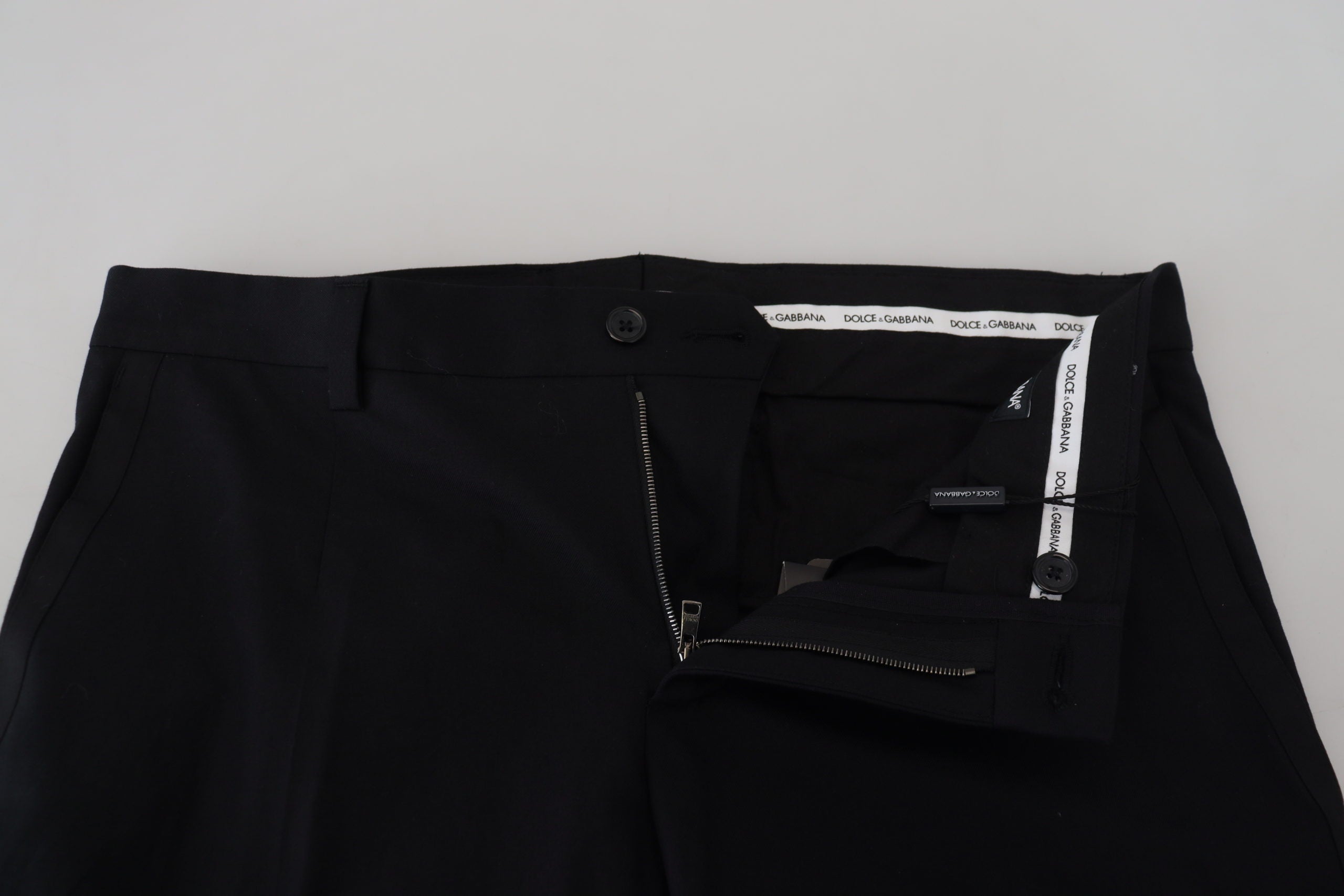 Dolce & Gabbana Schwarze formelle Chino-Hose aus Baumwolle