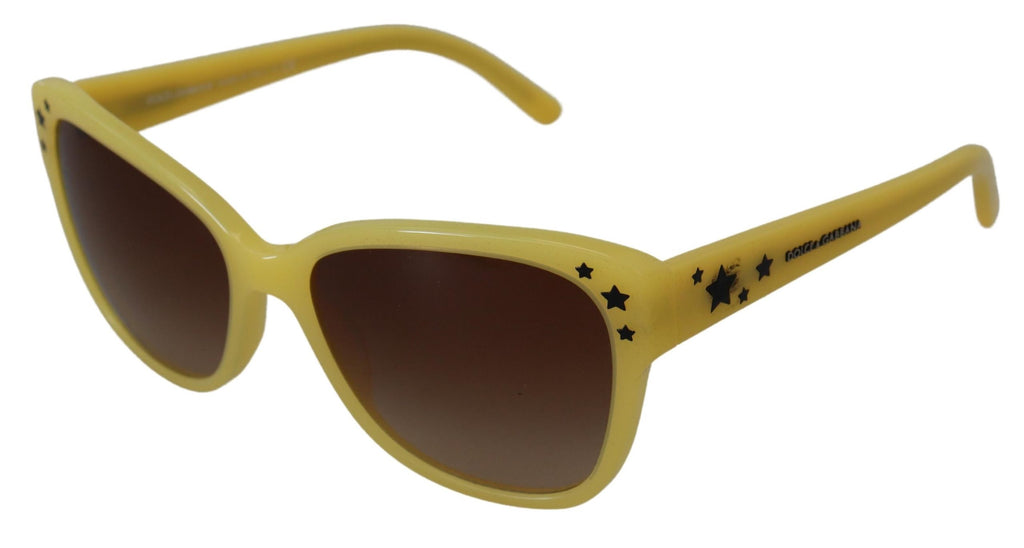 Dolce & Gabbana Gelbe Acetat Rahmen Sterne Verschönerung DG4124 Sonnenbrille
