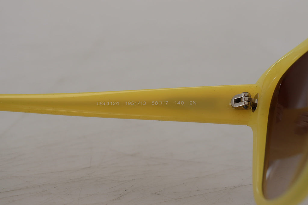 Dolce & Gabbana Gelbe Acetat Rahmen Sterne Verschönerung DG4124 Sonnenbrille