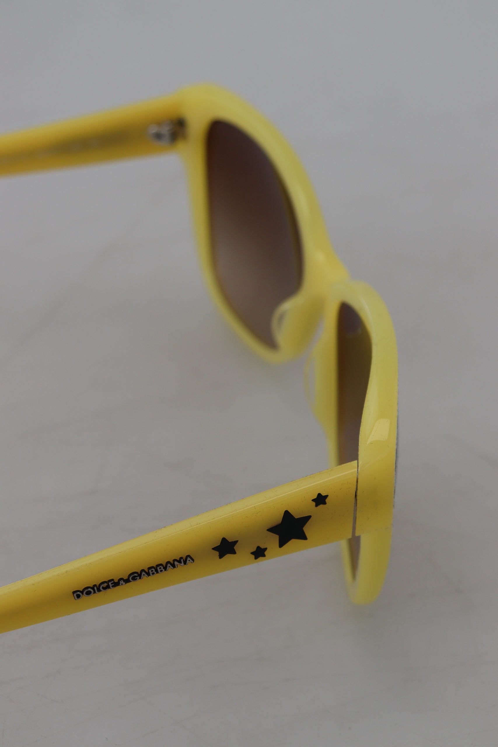 Dolce & Gabbana Gelbe Acetat Rahmen Sterne Verschönerung DG4124 Sonnenbrille