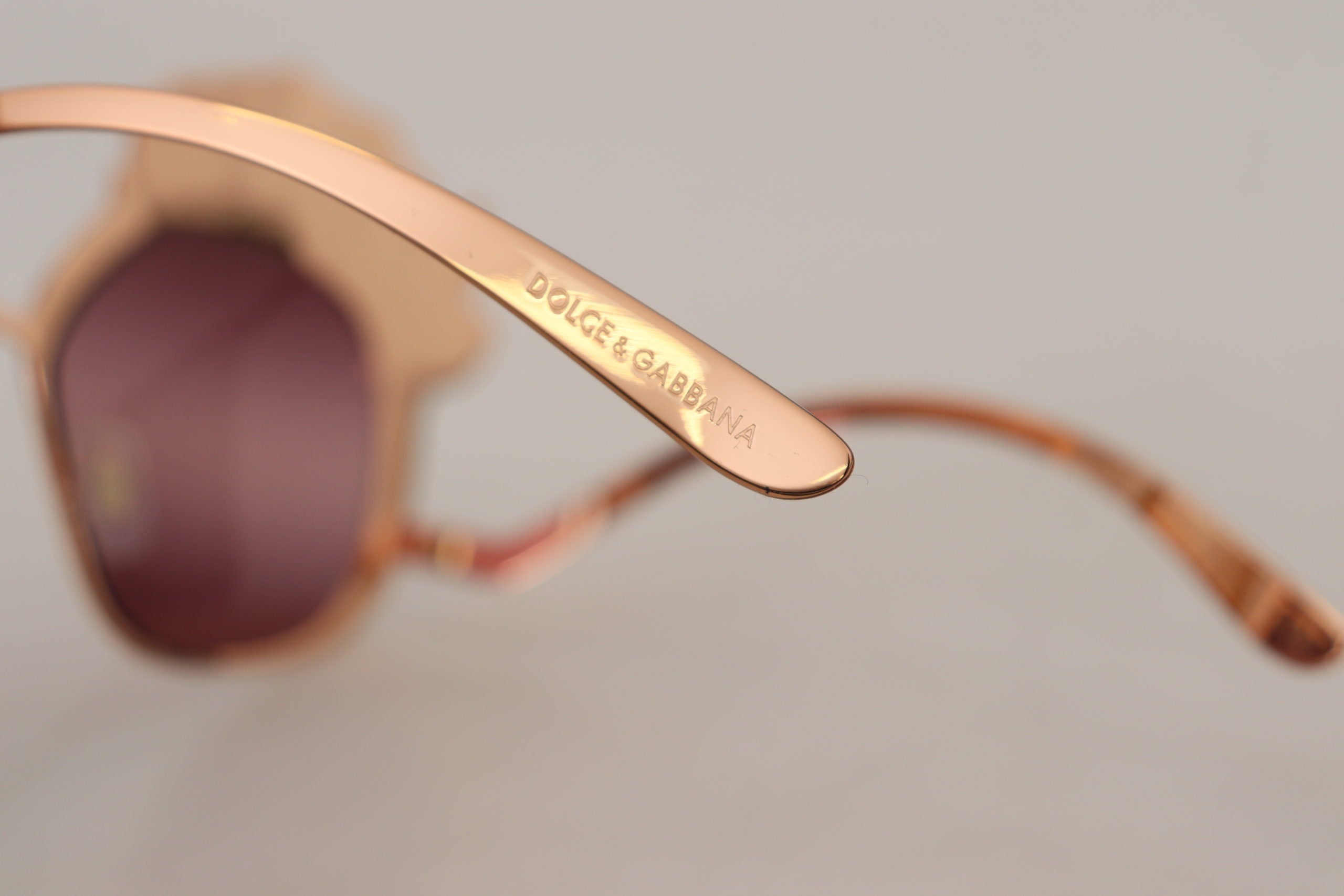 Dolce & Gabbana Rosa Gold Rose Paillettenstickerei DG2202 Sonnenbrille