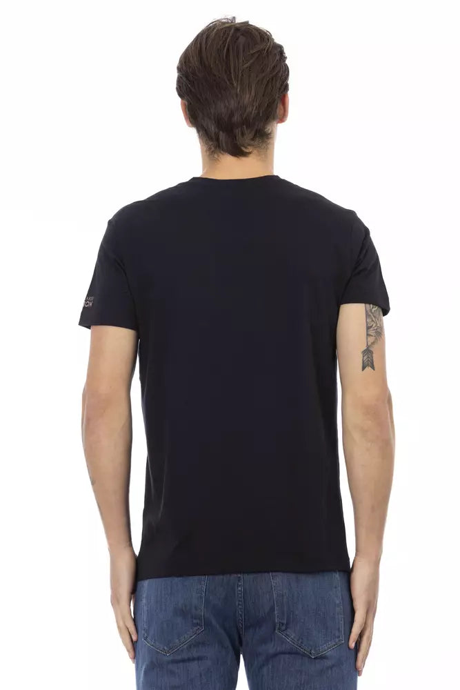 Trussardi Action Schwarzes Baumwolle Männer T-Shirt