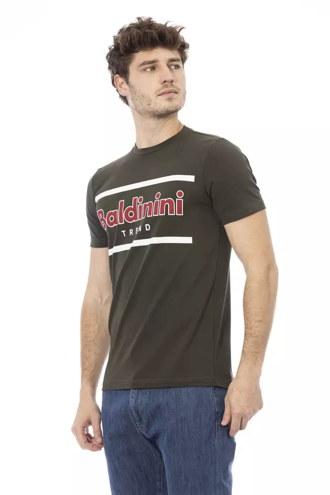 Baldinini Trend Grünes Baumwolle Männer T-Shirt