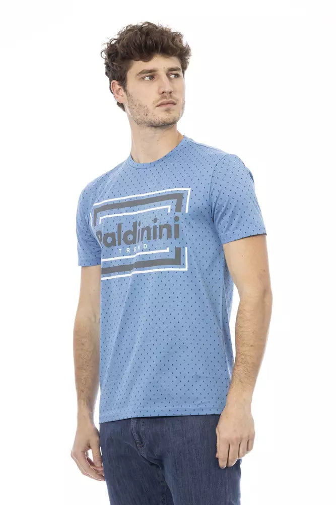 Baldinini Trend Hellblaues Baumwolle Herren T-Shirt