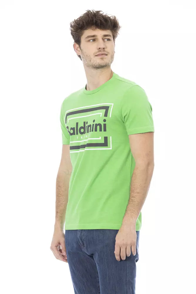 Baldinini Trend Grünes Baumwolle Männer T-Shirt