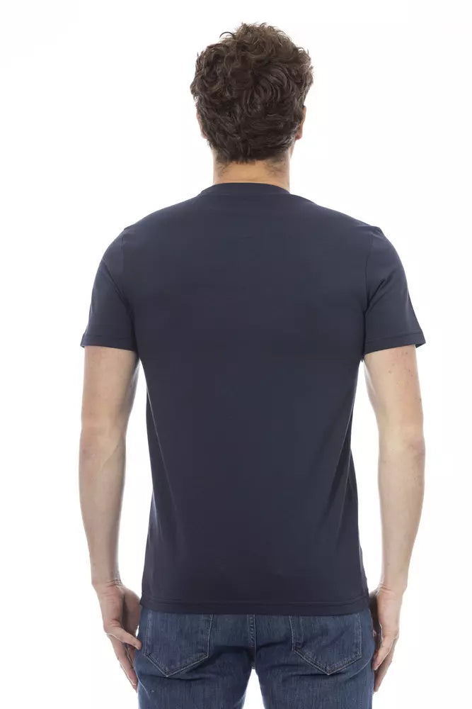 Baldinini Trend T-Shirt für Männer aus blauer Baumwolle