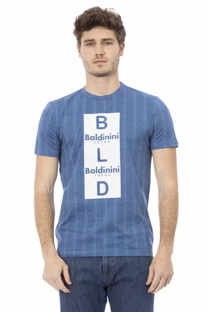 Baldinini Trend Hellblaues Baumwolle Herren T-Shirt