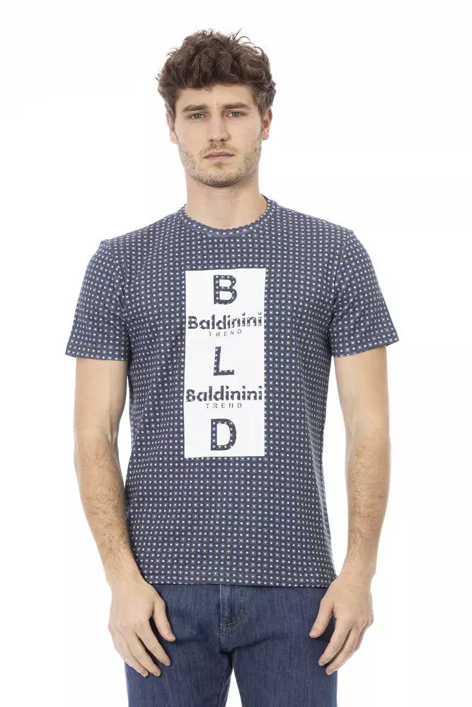 Baldinini Trend Graues Baumwolle Männer T-Shirt