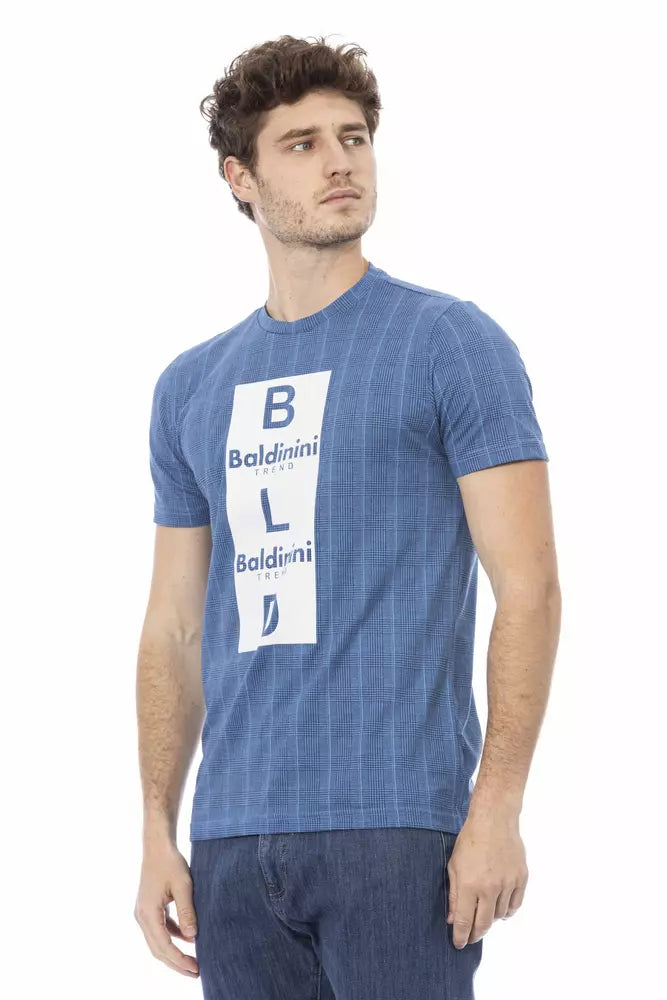 Baldinini Trend Hellblaues Baumwolle Herren T-Shirt