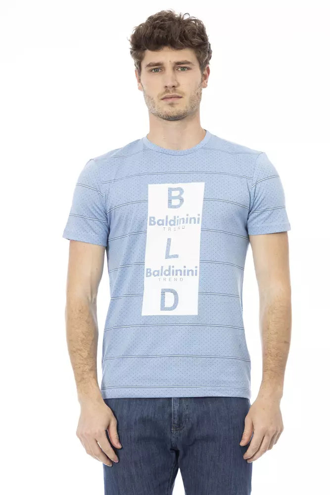 Baldinini Trend Hellblaues Baumwolle Herren T-Shirt