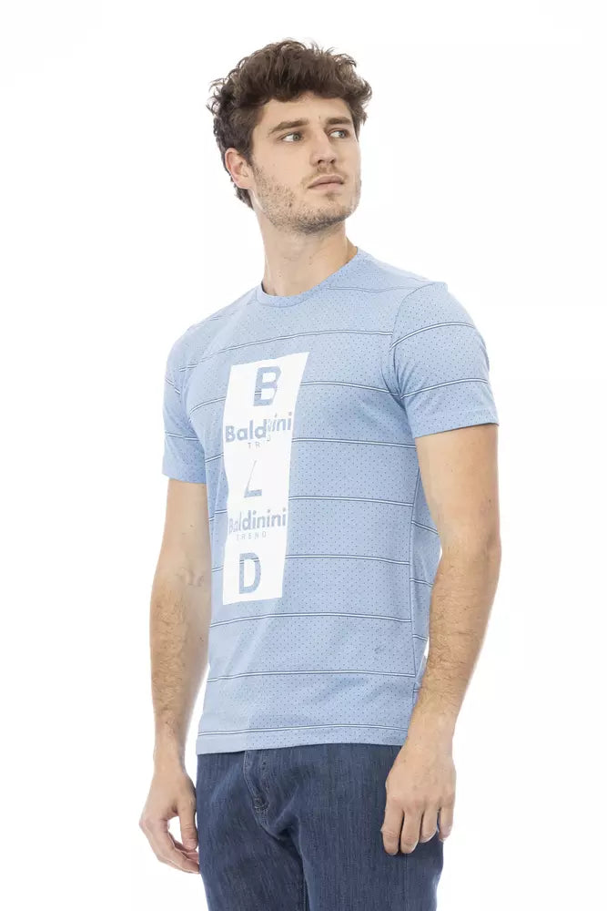 Baldinini Trend Hellblaues Baumwolle Herren T-Shirt
