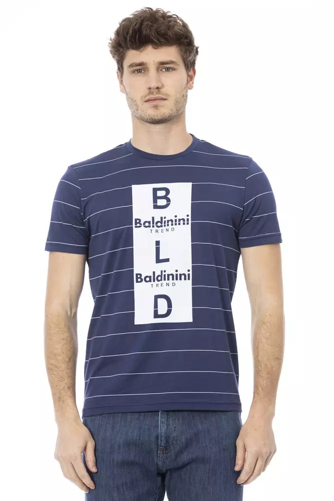 Baldinini Trend Blau Baumwolle Männer T-Shirt