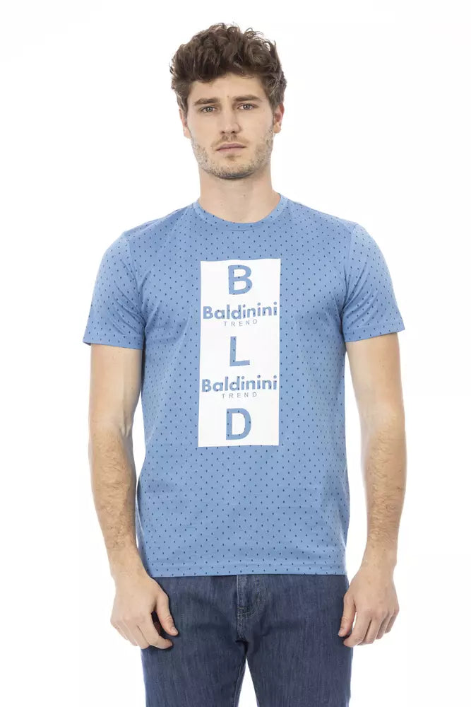 Baldinini Trend Hellblaues Baumwolle Herren T-Shirt