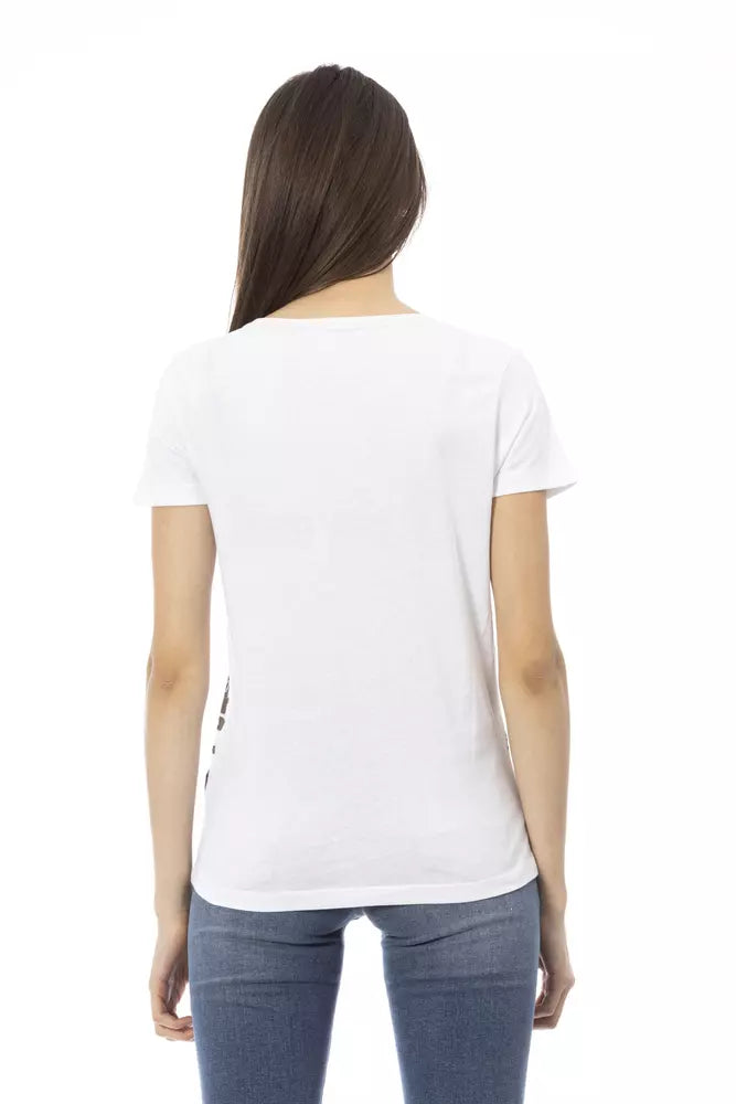 Trussardi Action Weißes T-Shirt aus Baumwolle für Frauen
