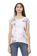 Trussardi Action Weißes T-Shirt aus Baumwolle für Frauen