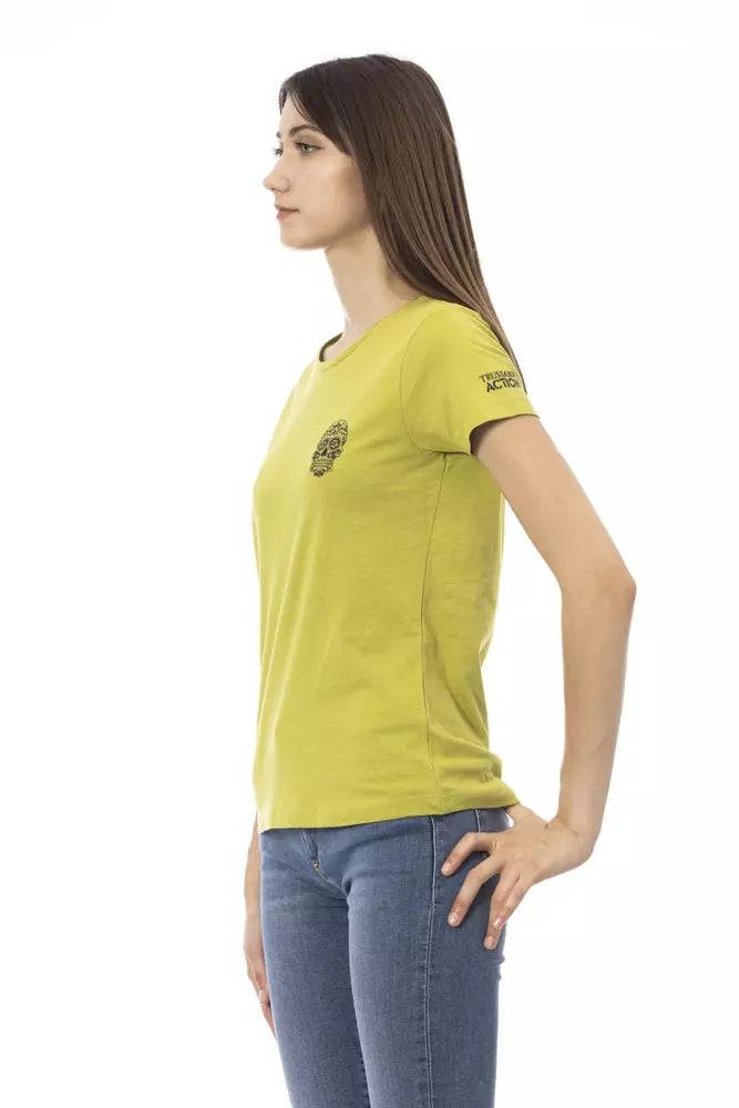 Trussardi Action Grünes T-Shirt aus Baumwolle für Frauen
