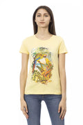 Trussardi Action Gelbes Baumwoll-T-Shirt für Frauen