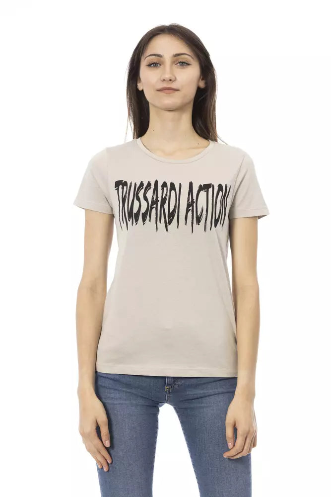 Trussardi Action Beige Baumwolle Frauen T-Shirt