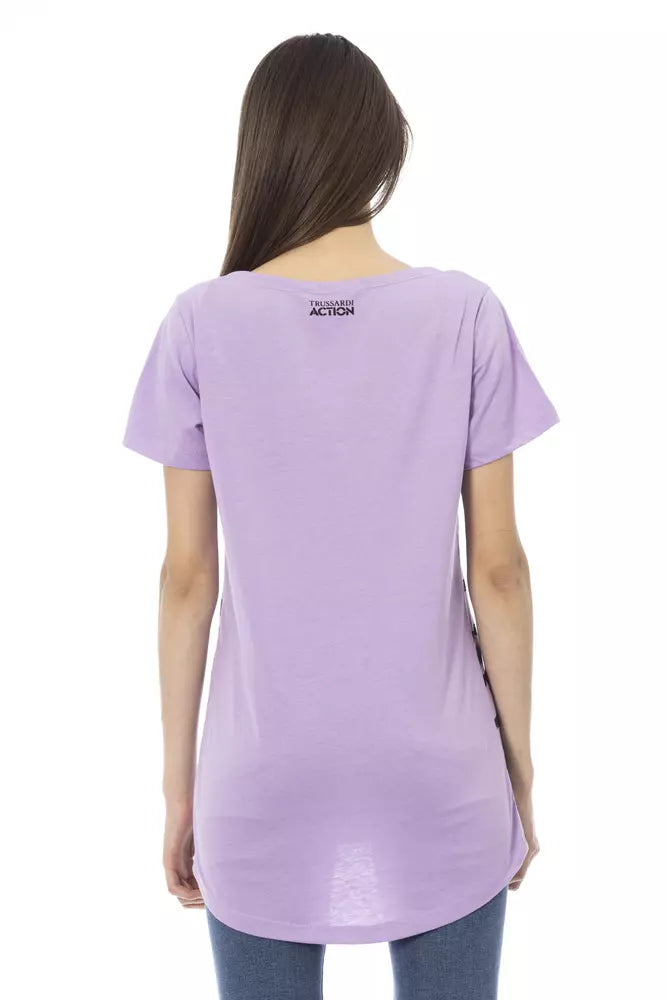 Trussardi Action Lila Baumwolle Frauen T-Shirt