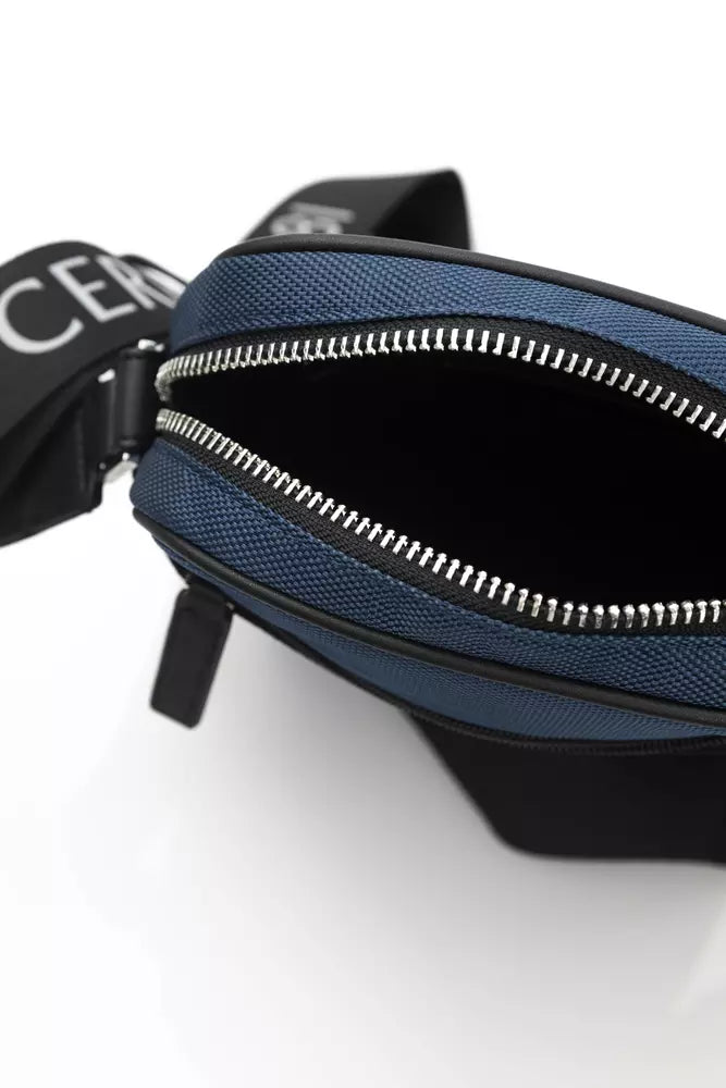 Cerruti 1881 Blaue Leder Damen Crossbody Tasche