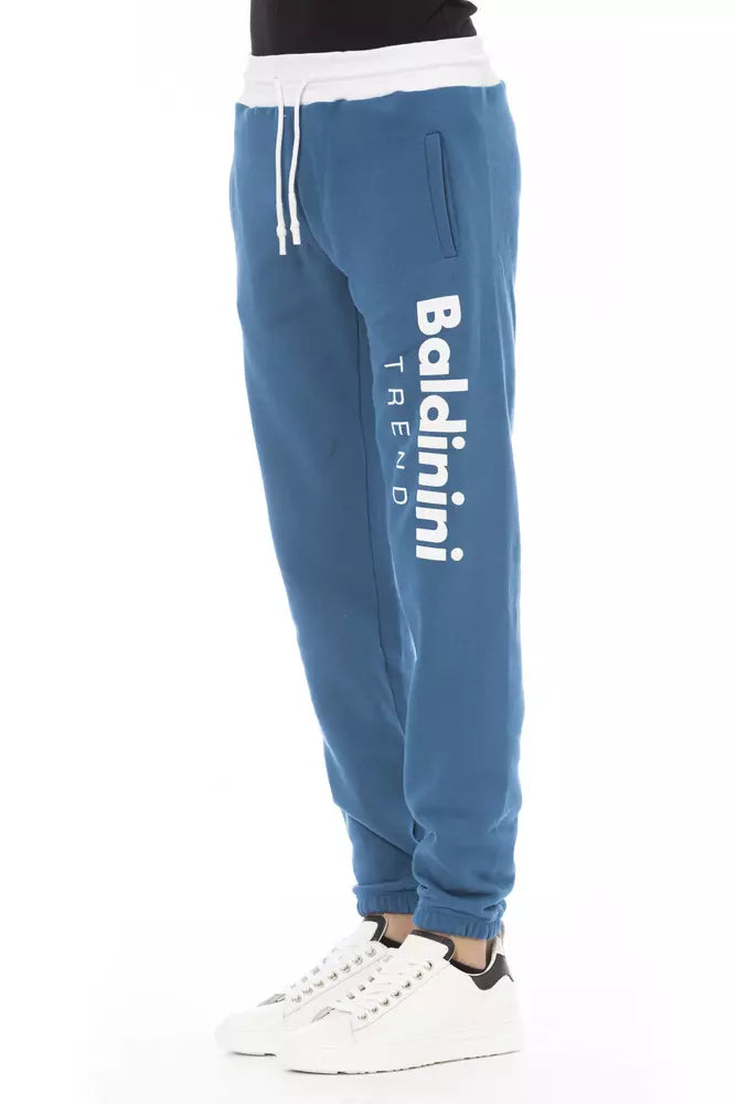 Baldinini Trend Blaue Baumwoll-Sporthose für Männer