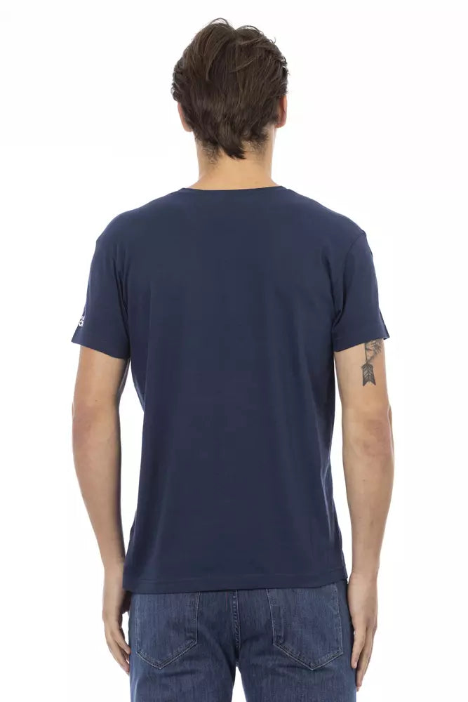 Trussardi Action T-Shirt für Männer aus blauer Baumwolle