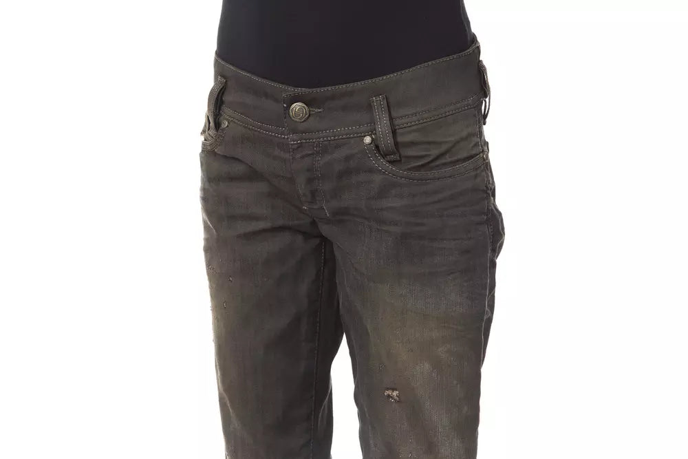 BYBLOS Schwarze Baumwoll-Jeans für Damen mit regulärer Passform
