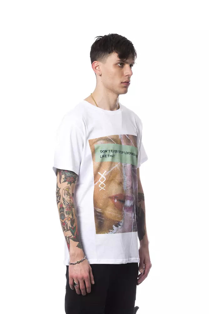 Nicolo Tonetto Weißes Herren-T-Shirt aus Baumwolle