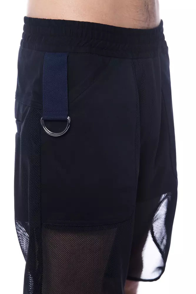 Nicolo Tonetto Schwarze Polyester-Shorts für Herren