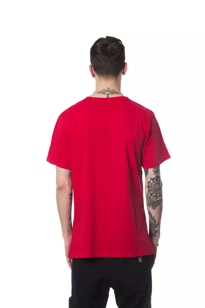 Nicolo Tonetto Rotes Baumwoll-T-Shirt für Herren