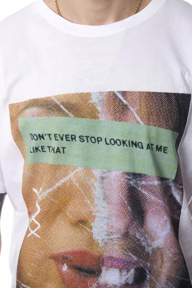 Nicolo Tonetto Weißes Herren-T-Shirt aus Baumwolle